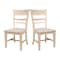 International Concepts Quincy Solid Wood Dining Chairs - Set of 2 - Unfinished CI-67P - alternate 2